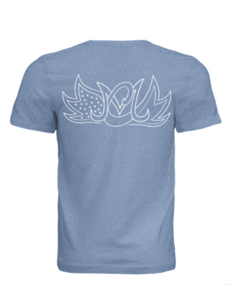 CM Logo Front & Back Tee - Blue